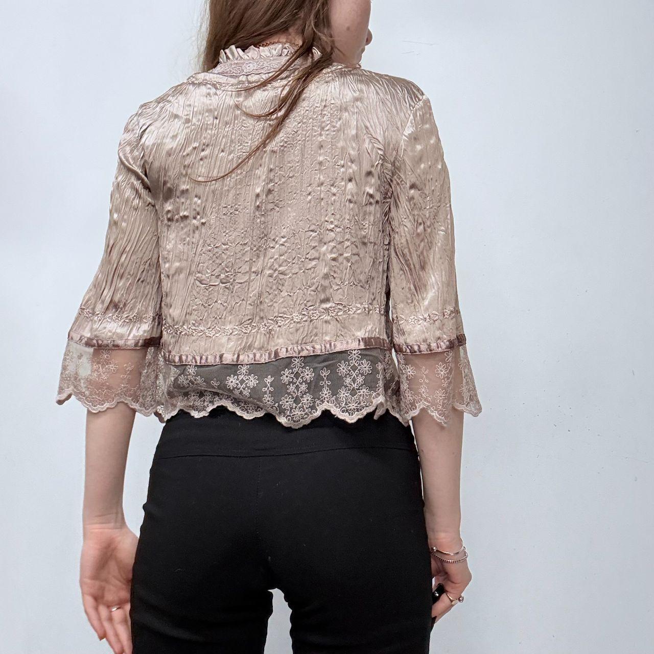 Cropped flutter crinkle fairy shirt