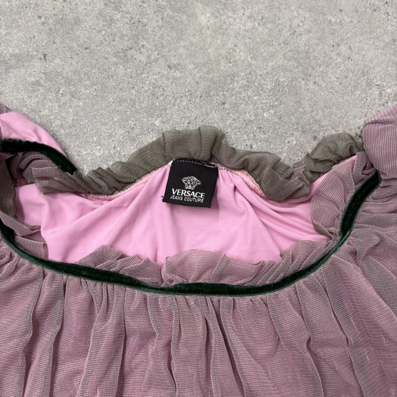 Pink gathered puff Versace shirt