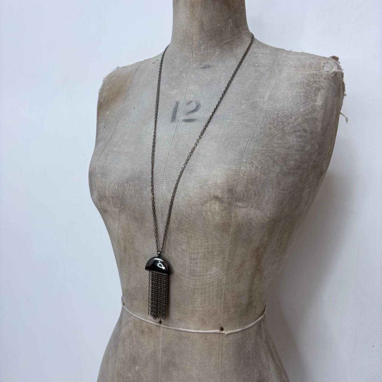Layered chain long necklace