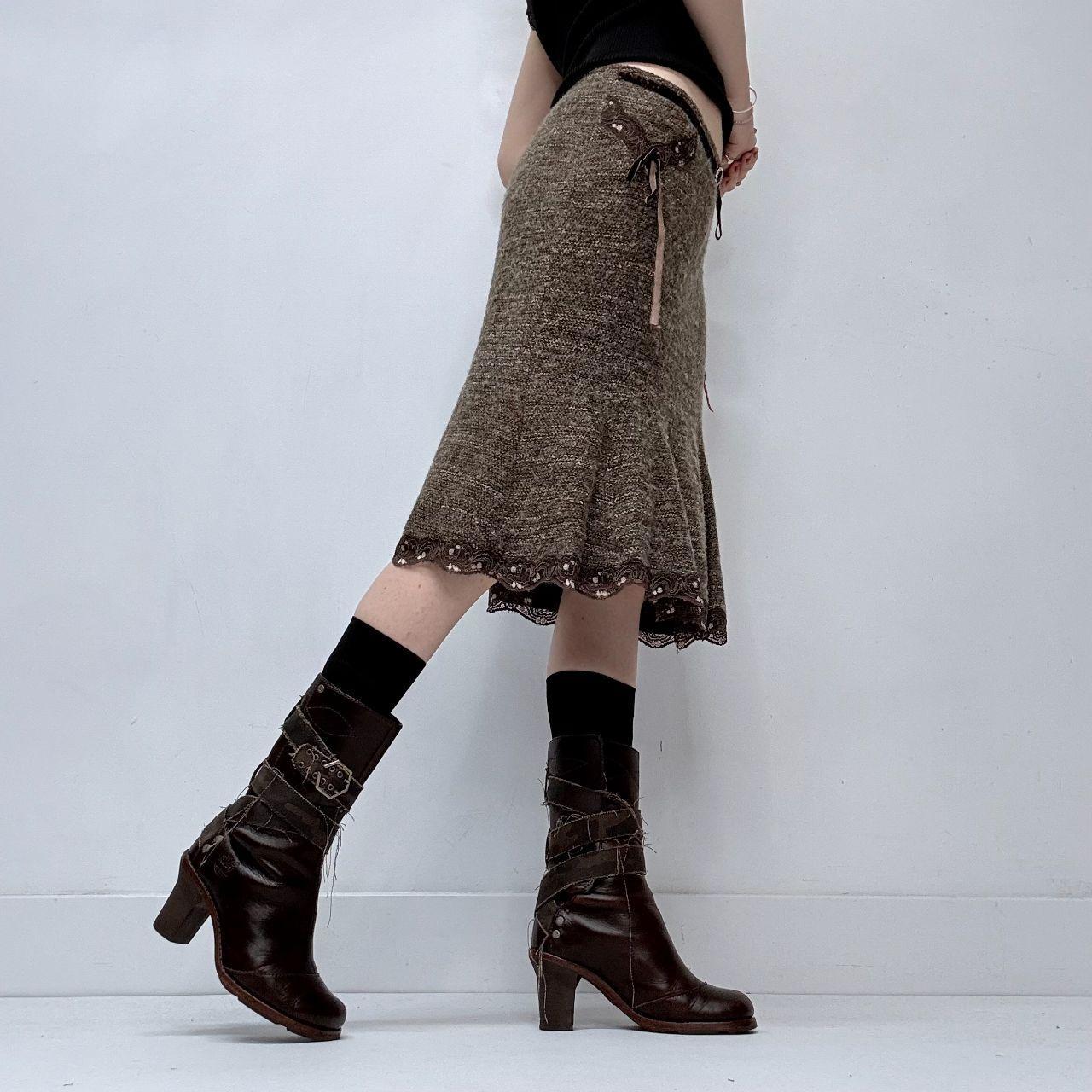 Brown flared fairy skirt