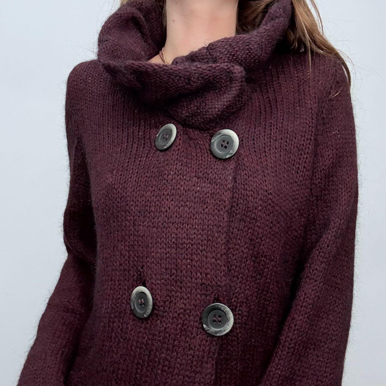 Asymmetric pinstripe flared knit jacket