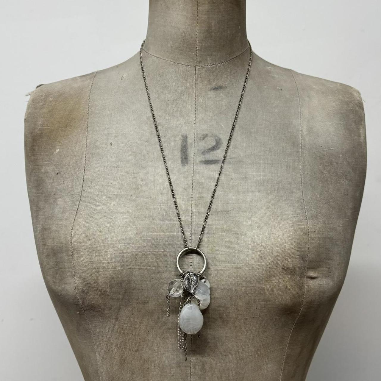 Silver heart charm necklace