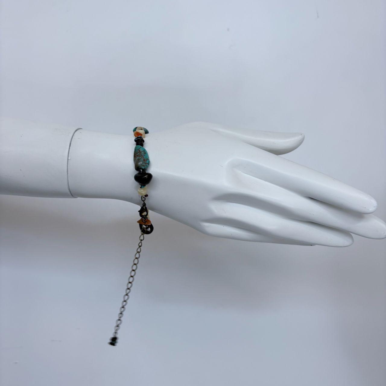 Gemstone beaded boho bracelet