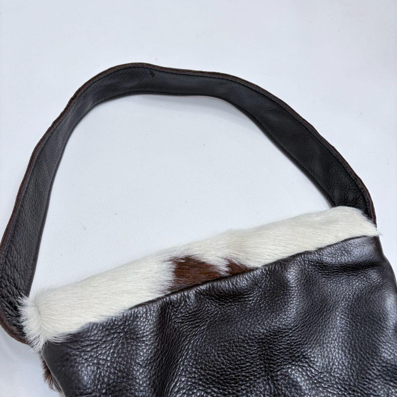 Slouchy cow hide shoulder bag