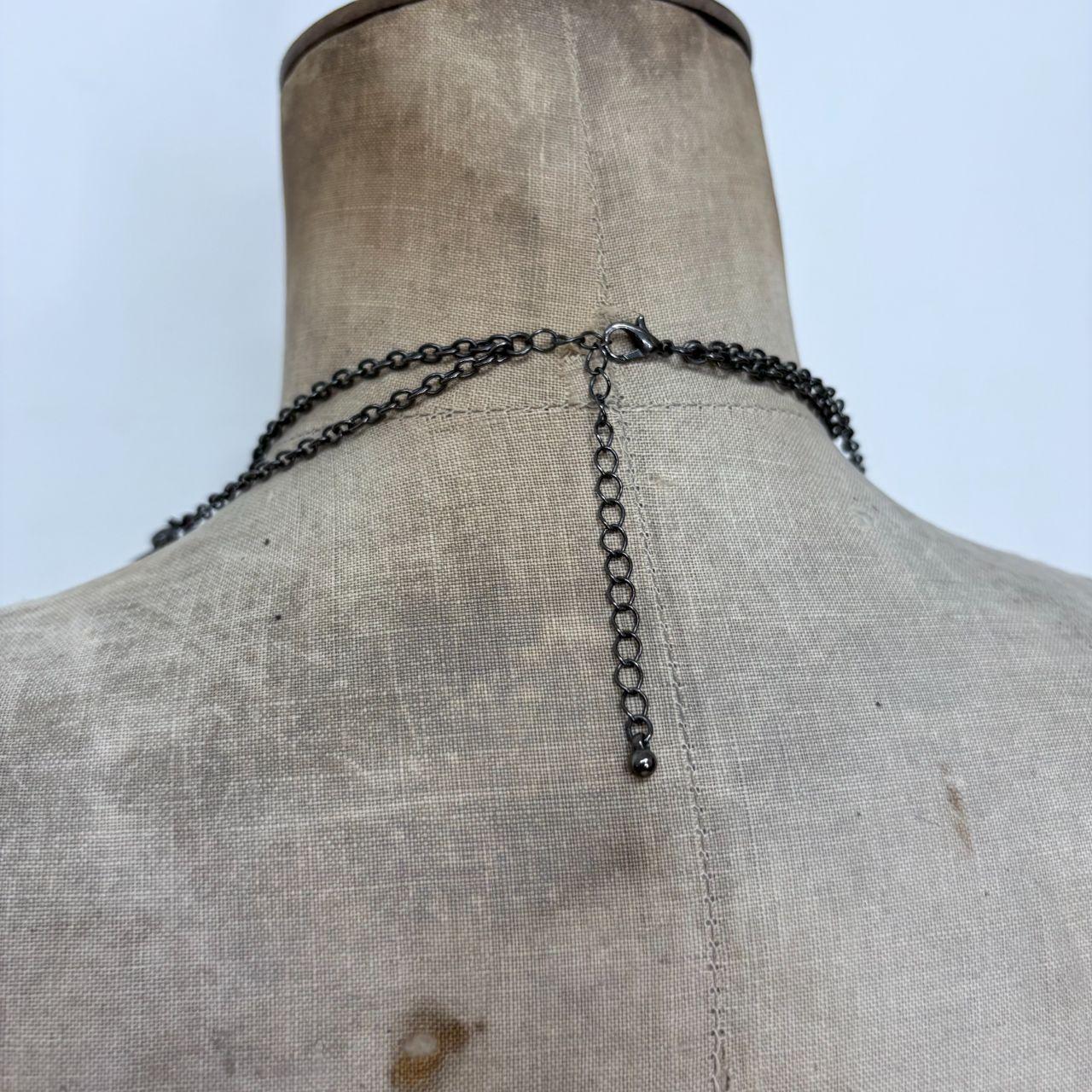 Chunky dark black metal grunge necklace