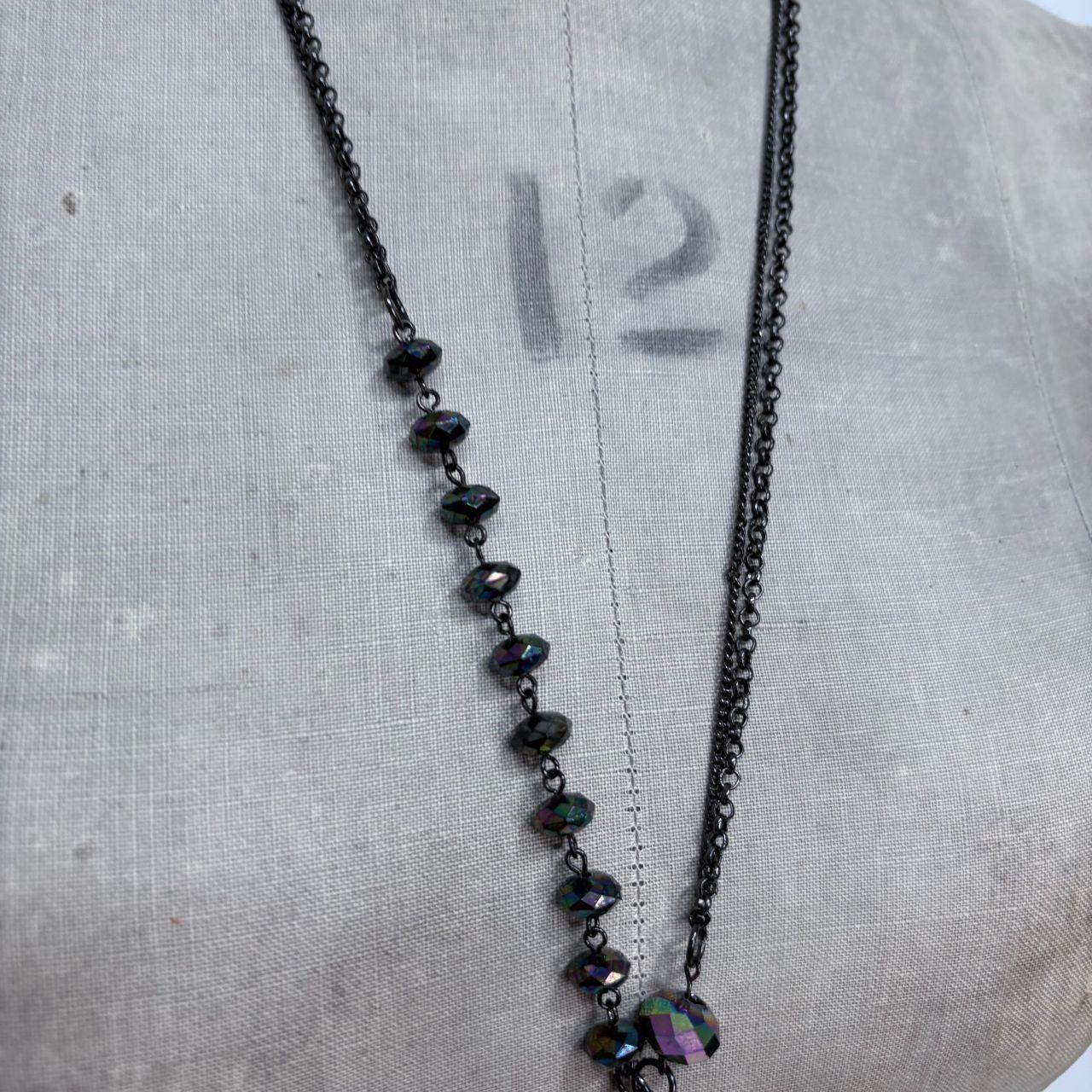 Long layered tassel chain boho necklace
