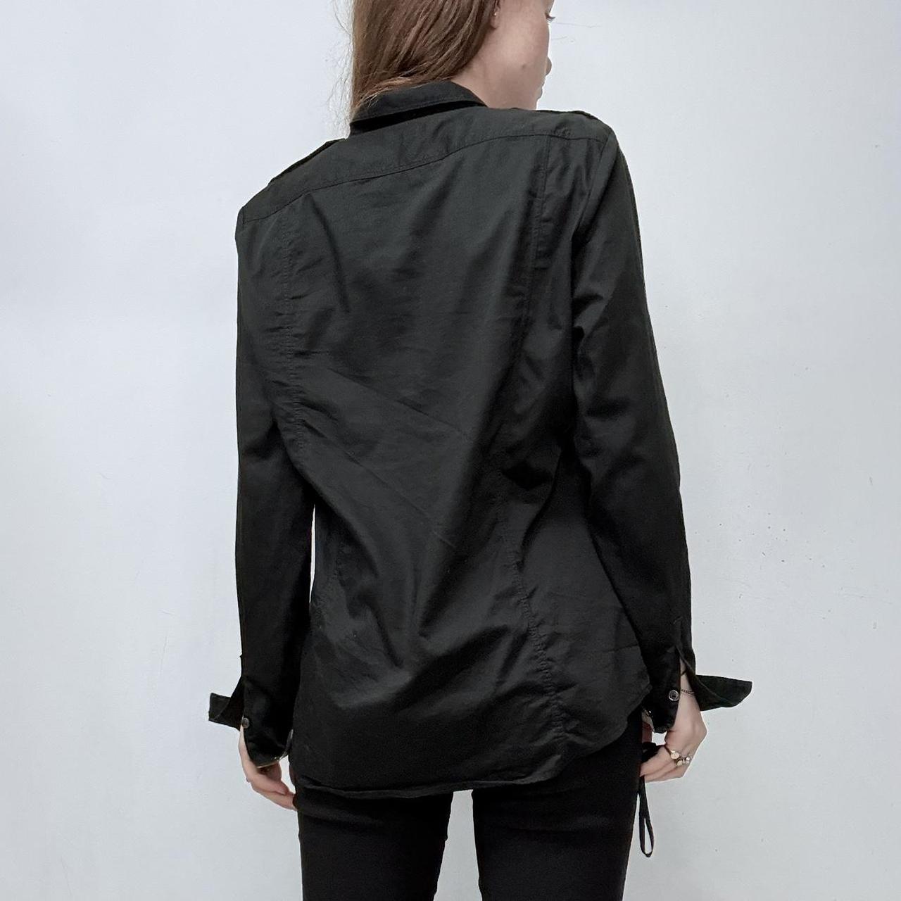 Black oversized burberry shirt