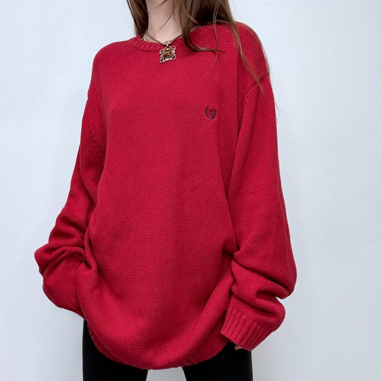Chunky slouchy knitted jumper