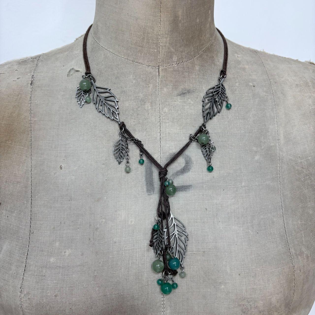 Boho fairy leaf necklace
