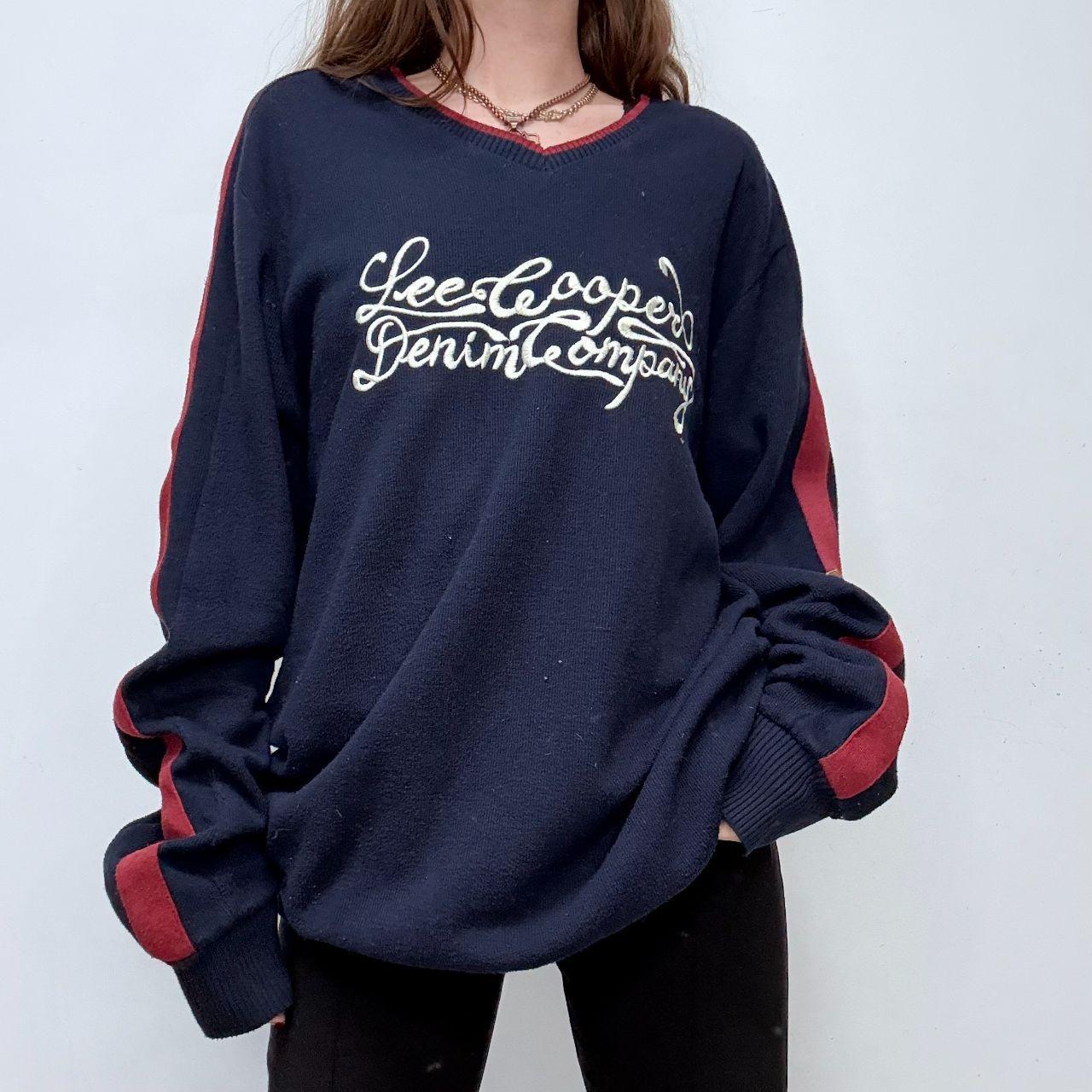Oversized knitted embroidered jumper
