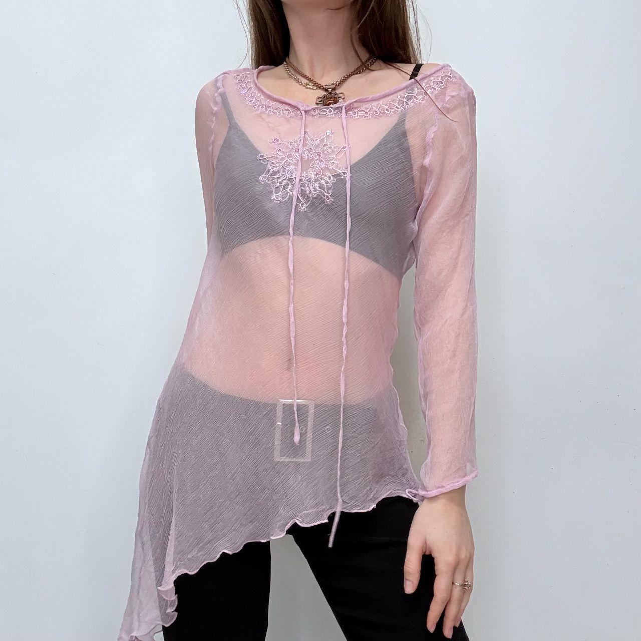 Sheer silk crinkle fairy shirt