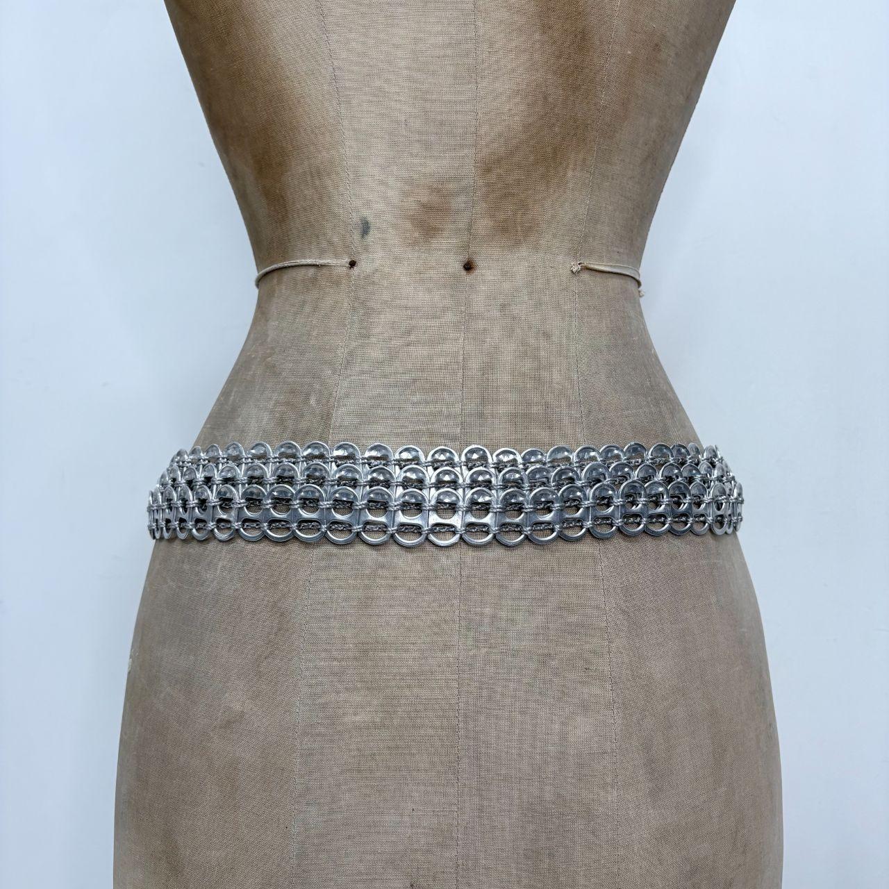 Beer tab silver chain belt