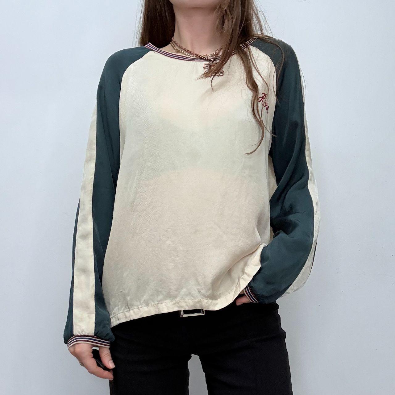 Slouchy preppy long sleeve top