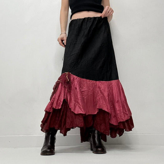 Crinkle silk flared fairy skirt