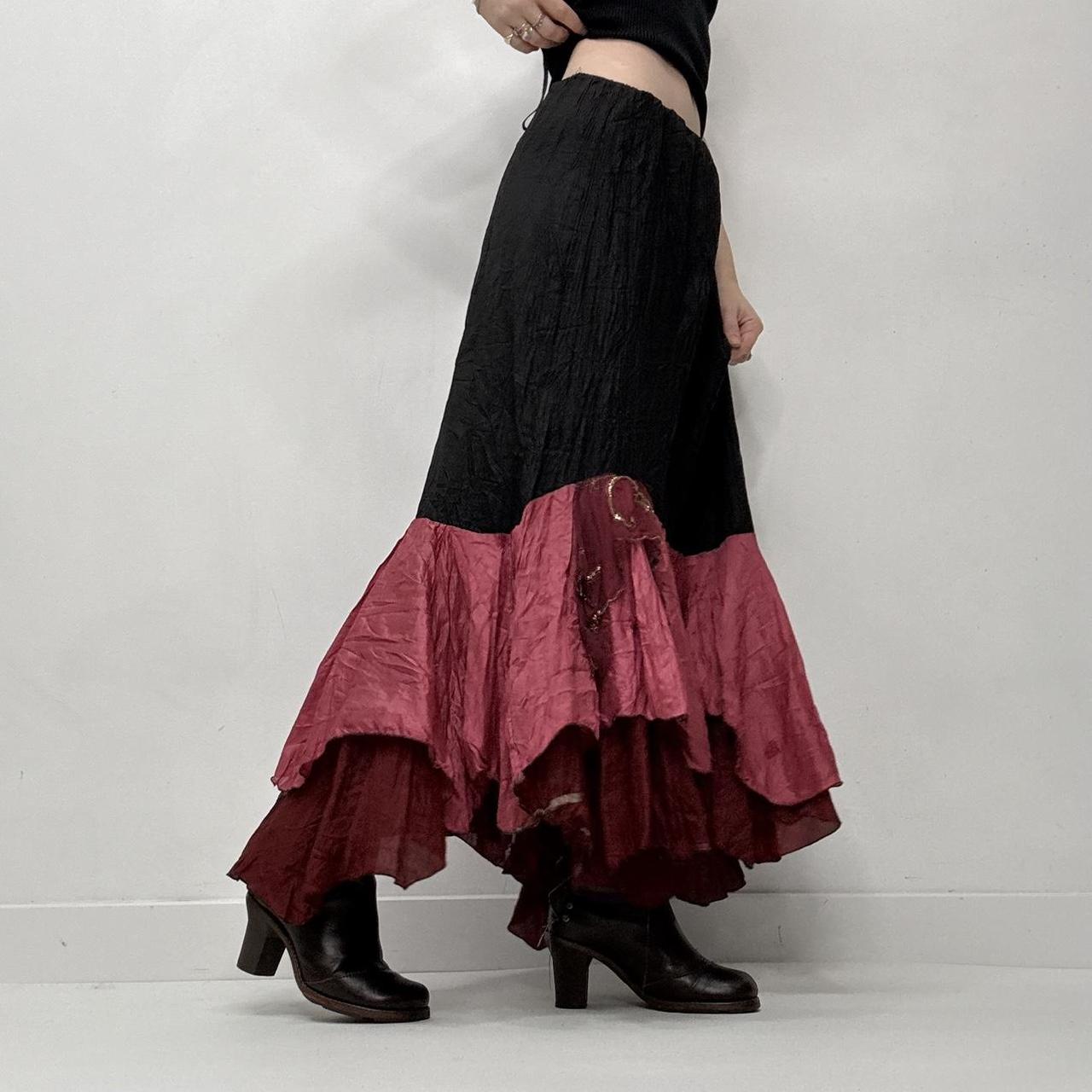 Crinkle silk flared fairy skirt