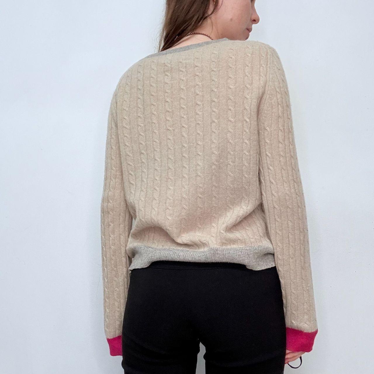 Cable knit cashmere jumper
