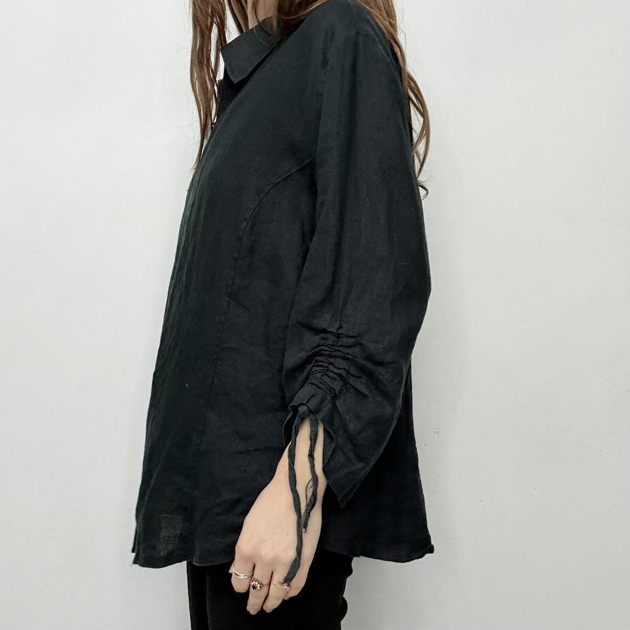 Slouchy black linen shirt