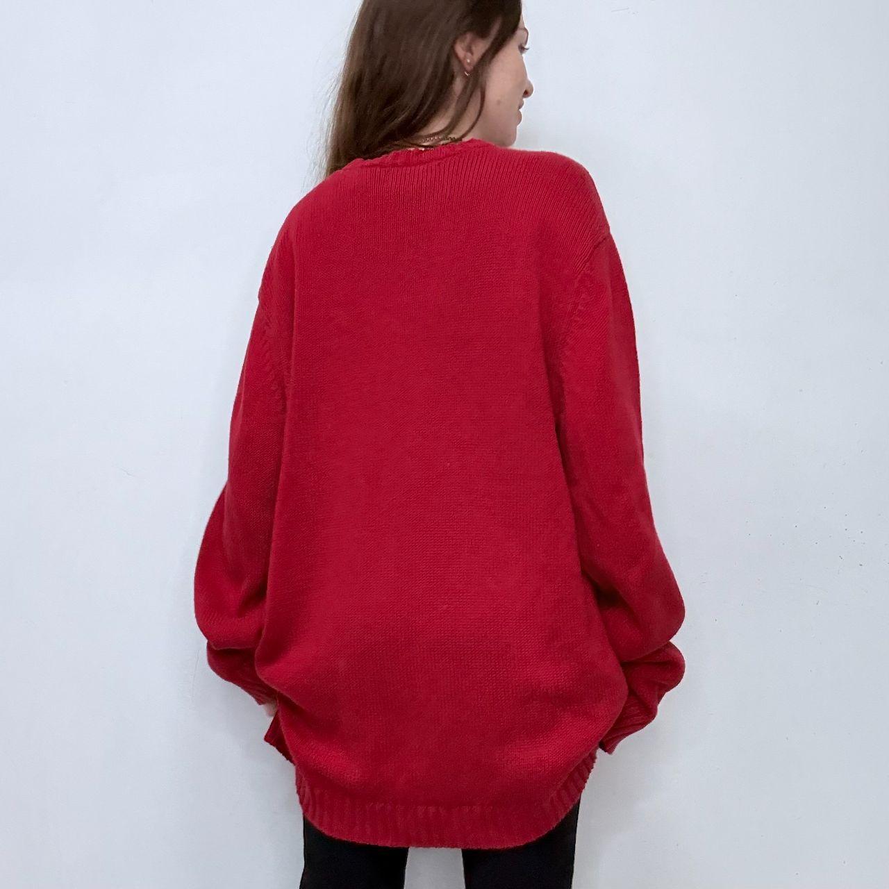 Chunky slouchy knitted jumper