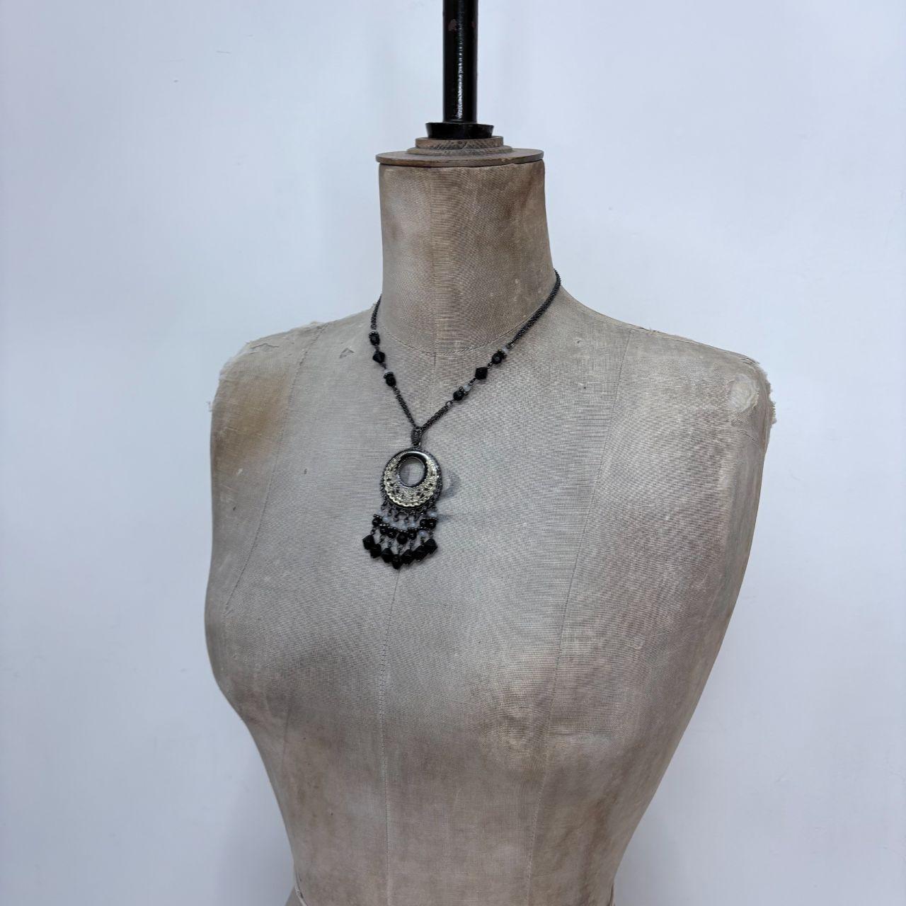 Beaded gothic grunge necklace