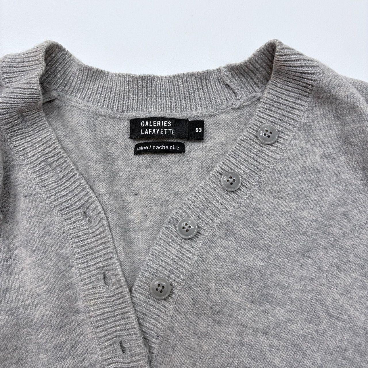 Grey slouchy button knitted jumper