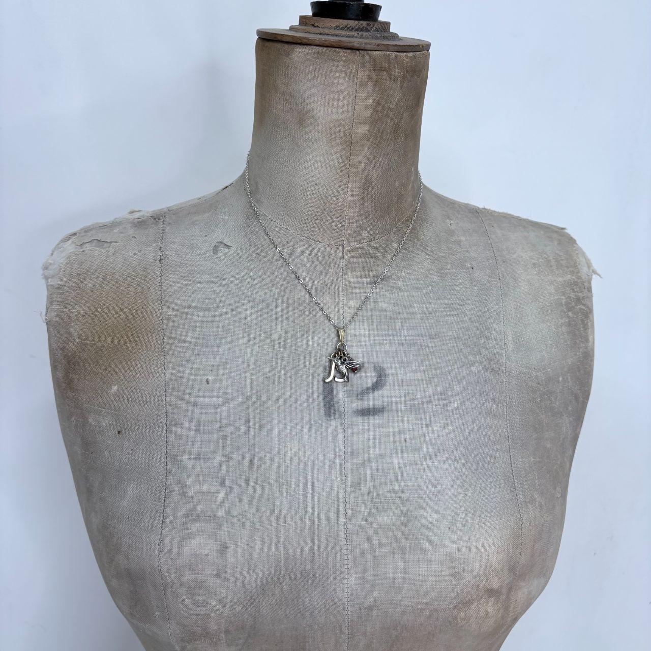 Silver charm necklace