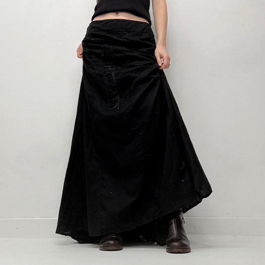 Black save the queen maxi skirt