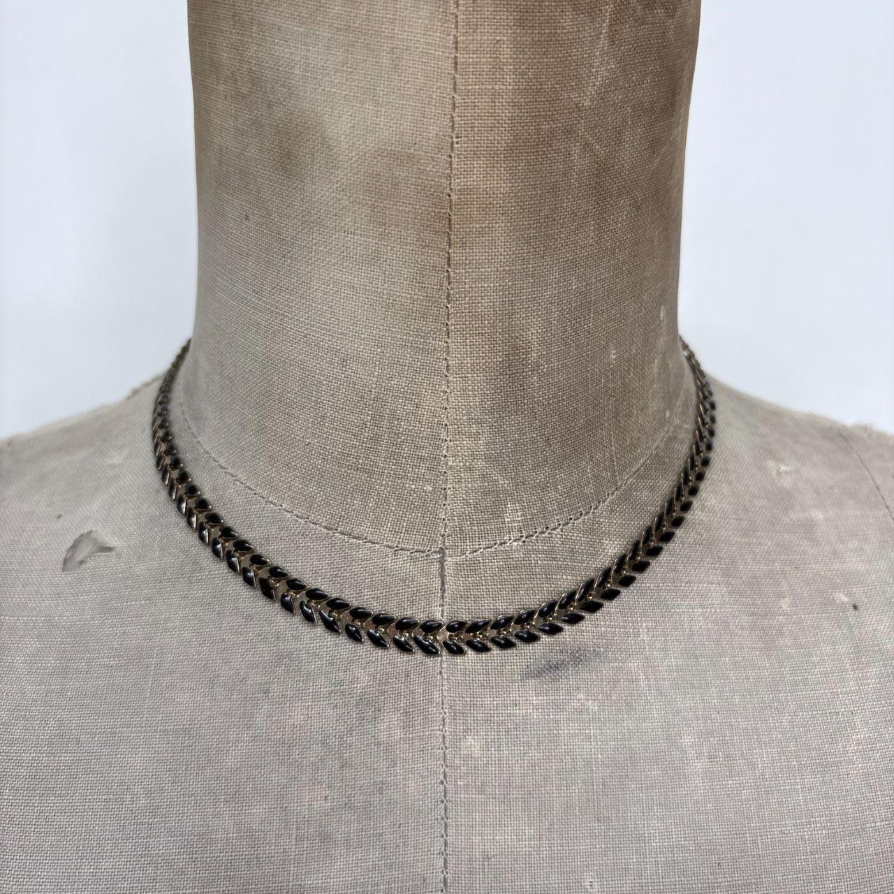 Black chain link necklace