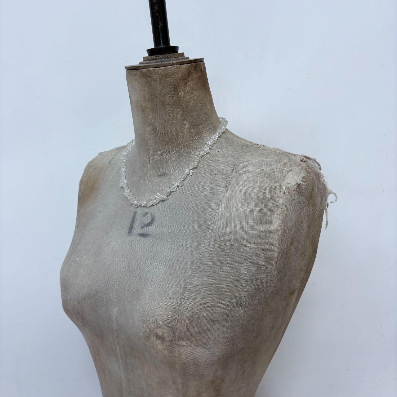 Quartz crystal gem necklace
