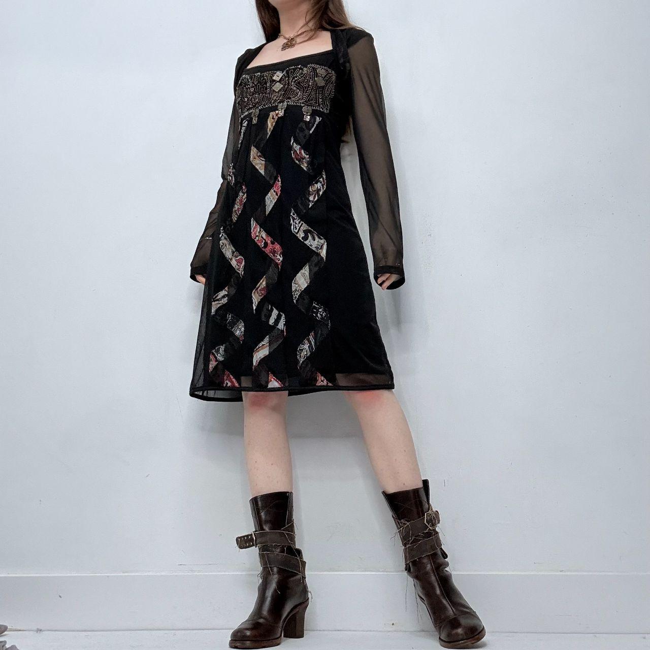 Black Save the Queen boho dress