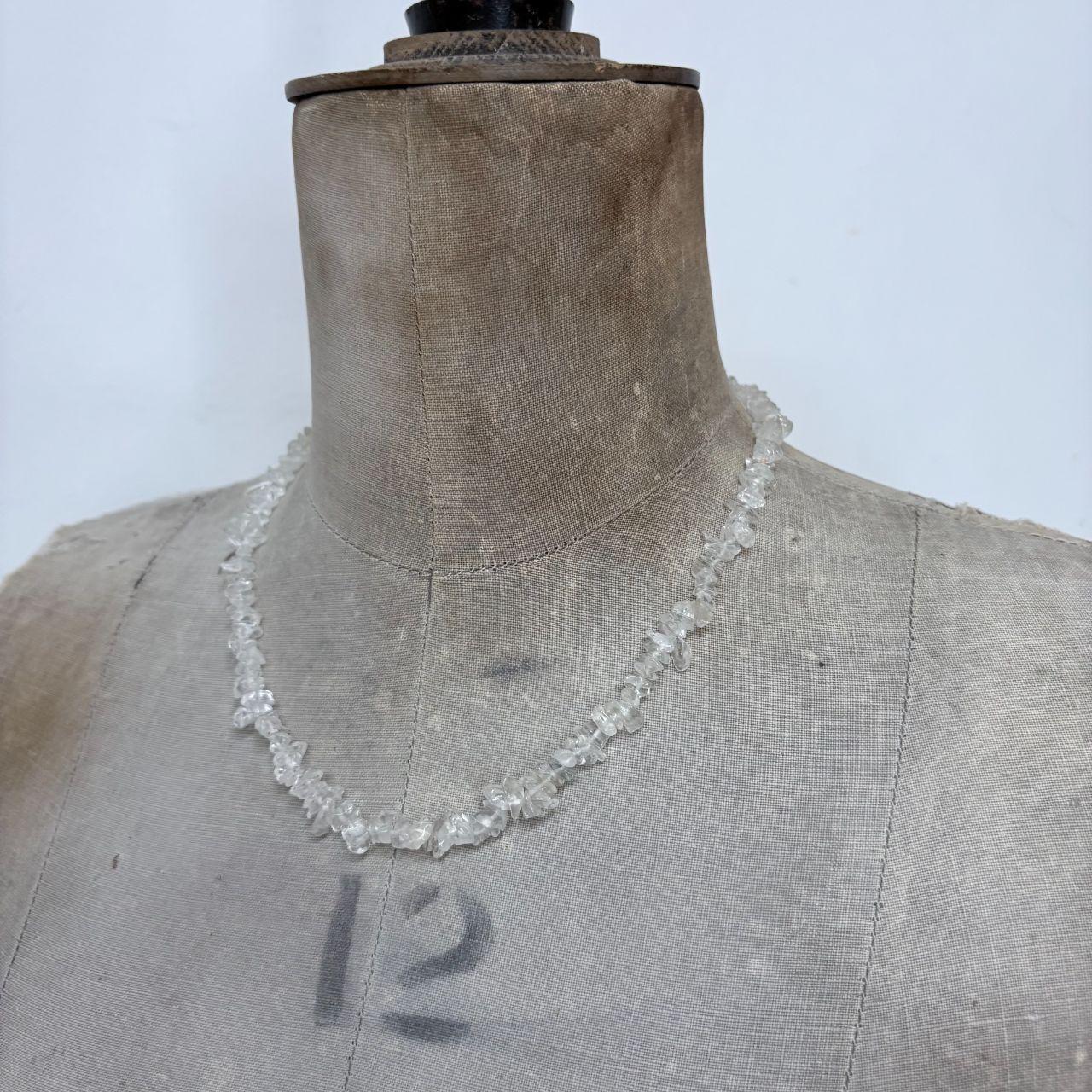 Quartz crystal gem necklace