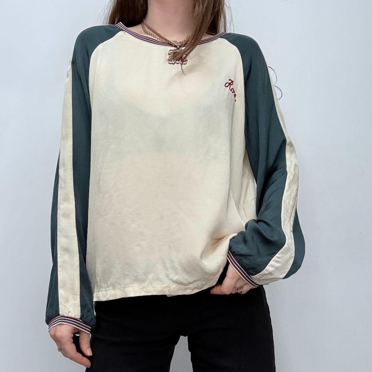 Slouchy preppy long sleeve top