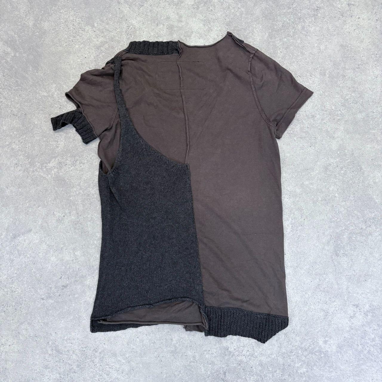 Asymmetric ribbed patchwork allsaints top