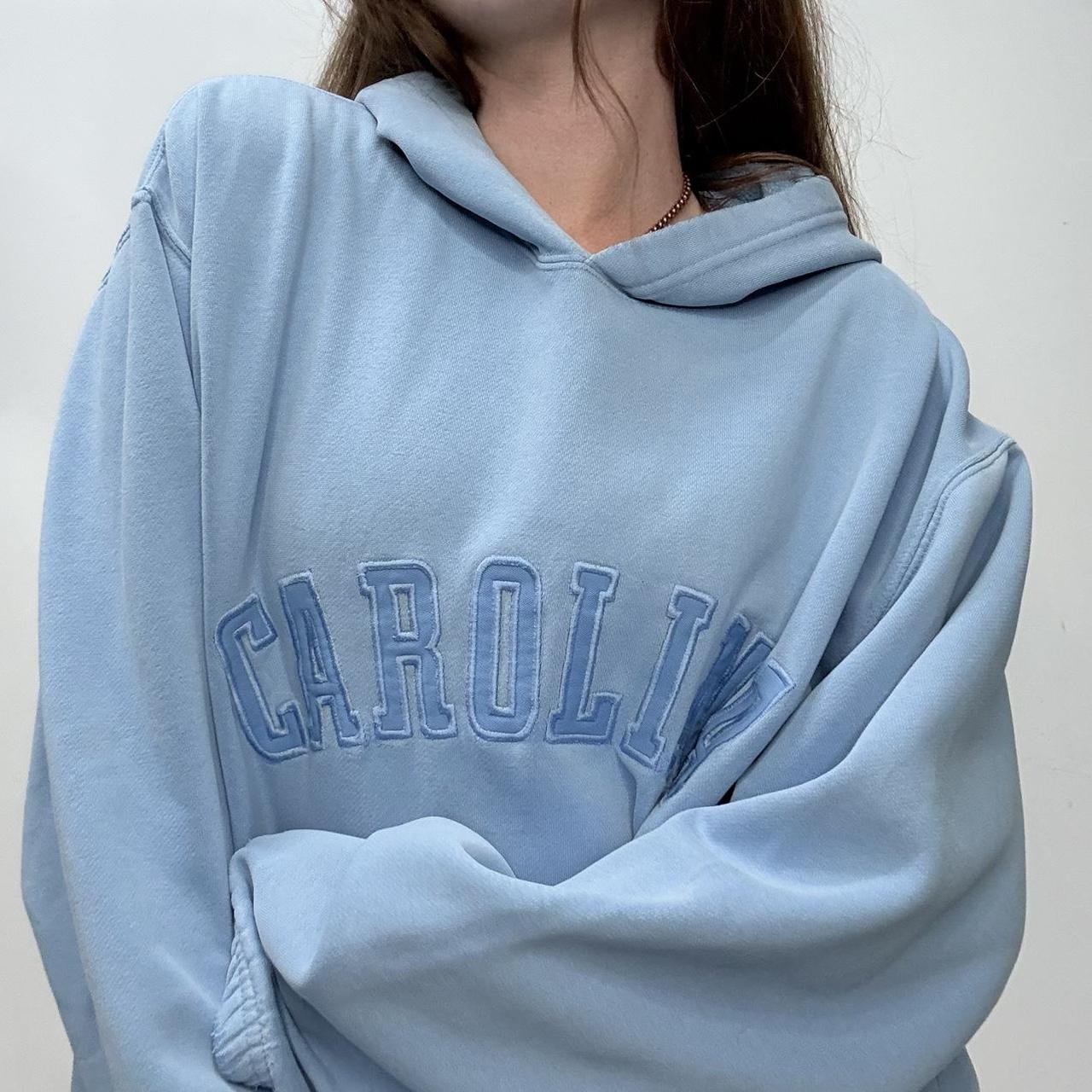 Oversized baby blue varsity hoodie