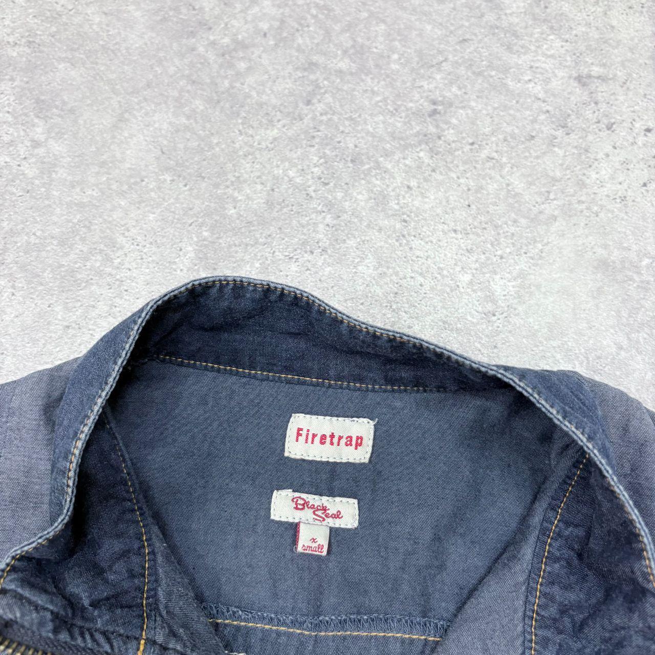 Cropped denim utility jacket
