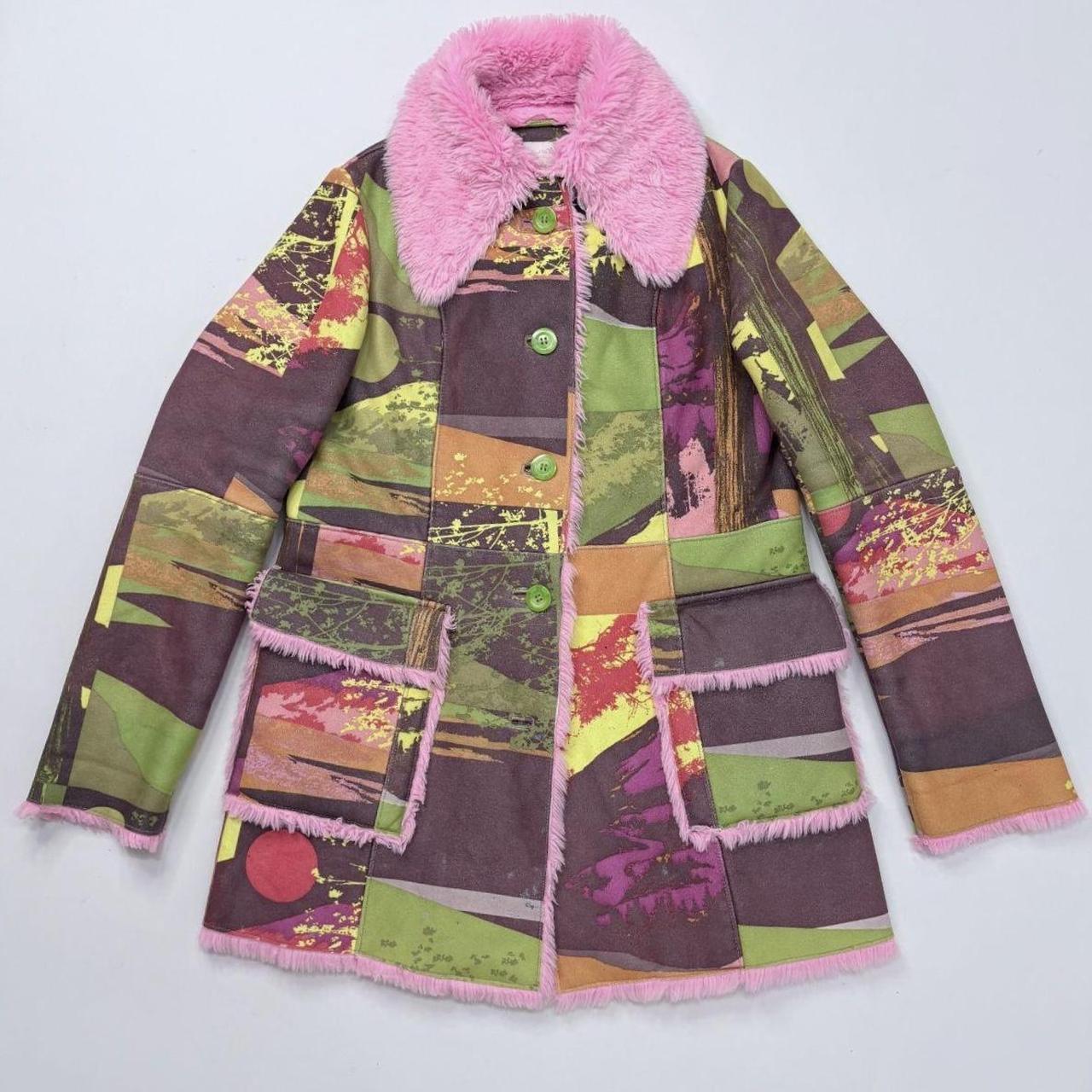 Pink graphic Custo Barcelona coat