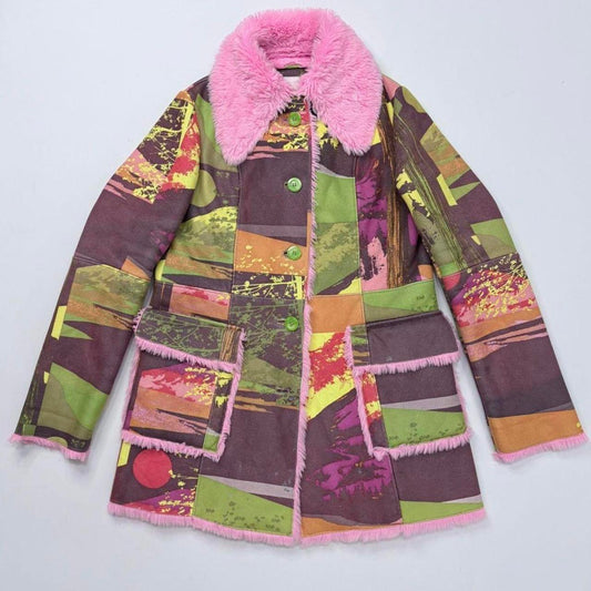 Pink graphic Custo Barcelona coat
