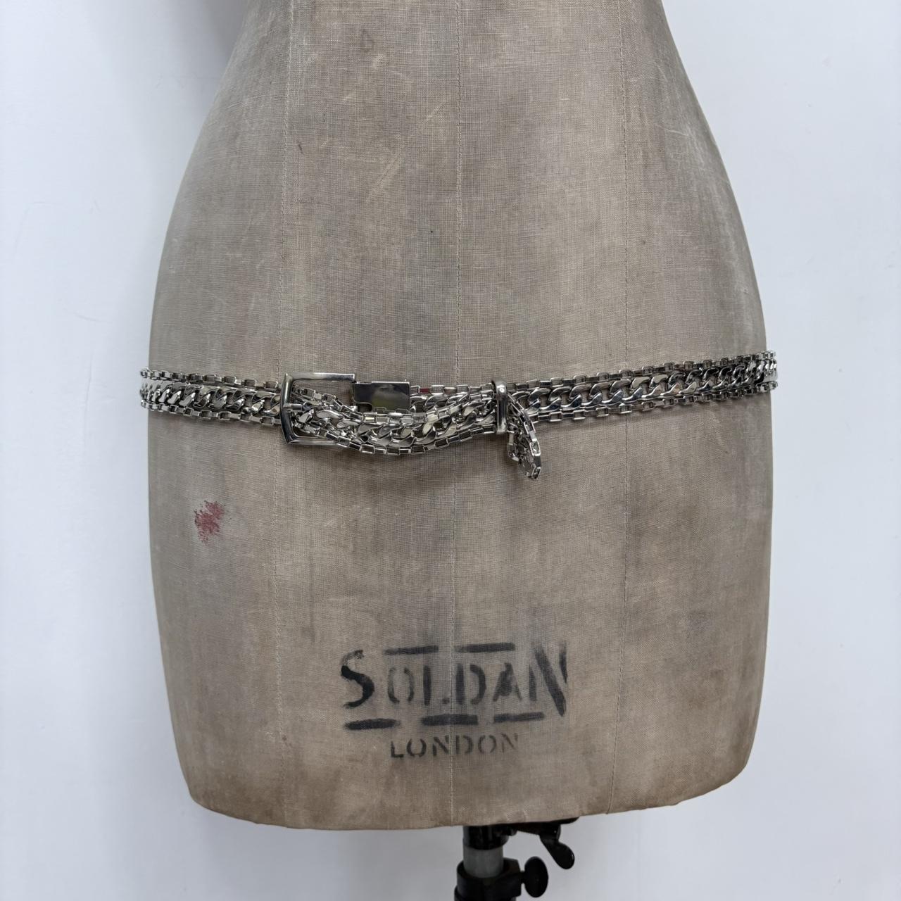 Silver chainmail belt