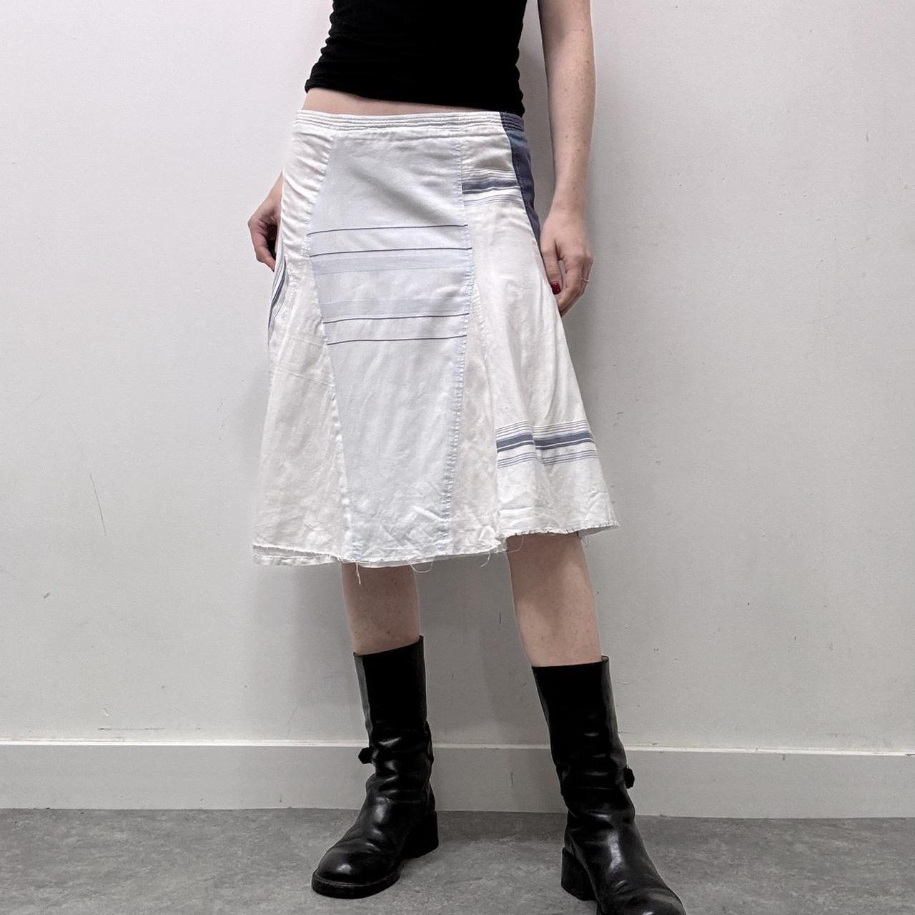Tartan checked pinstripe skirt