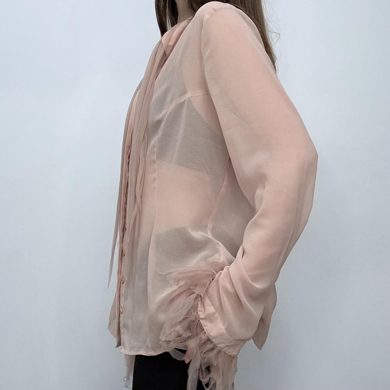 Sheer pink flared fairy shirt