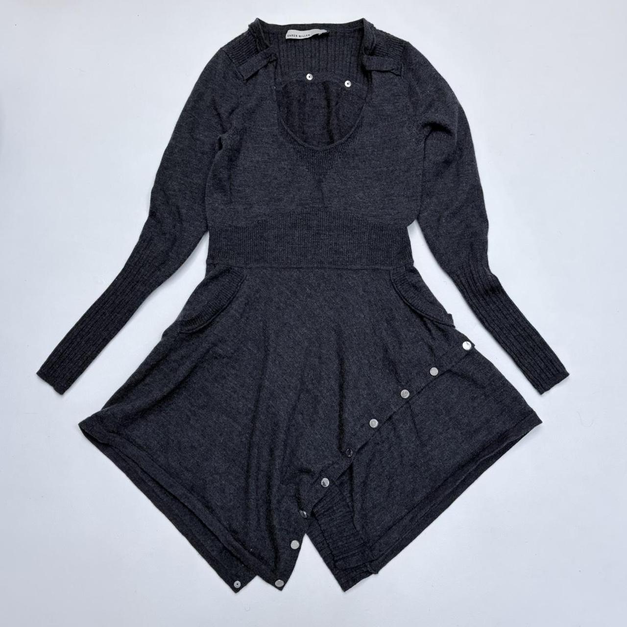 Studded flutter grunge mini dress