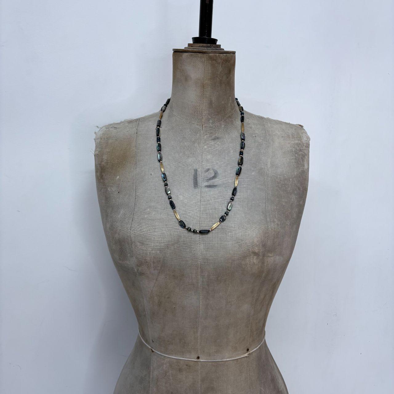 Beaded shell boho necklace