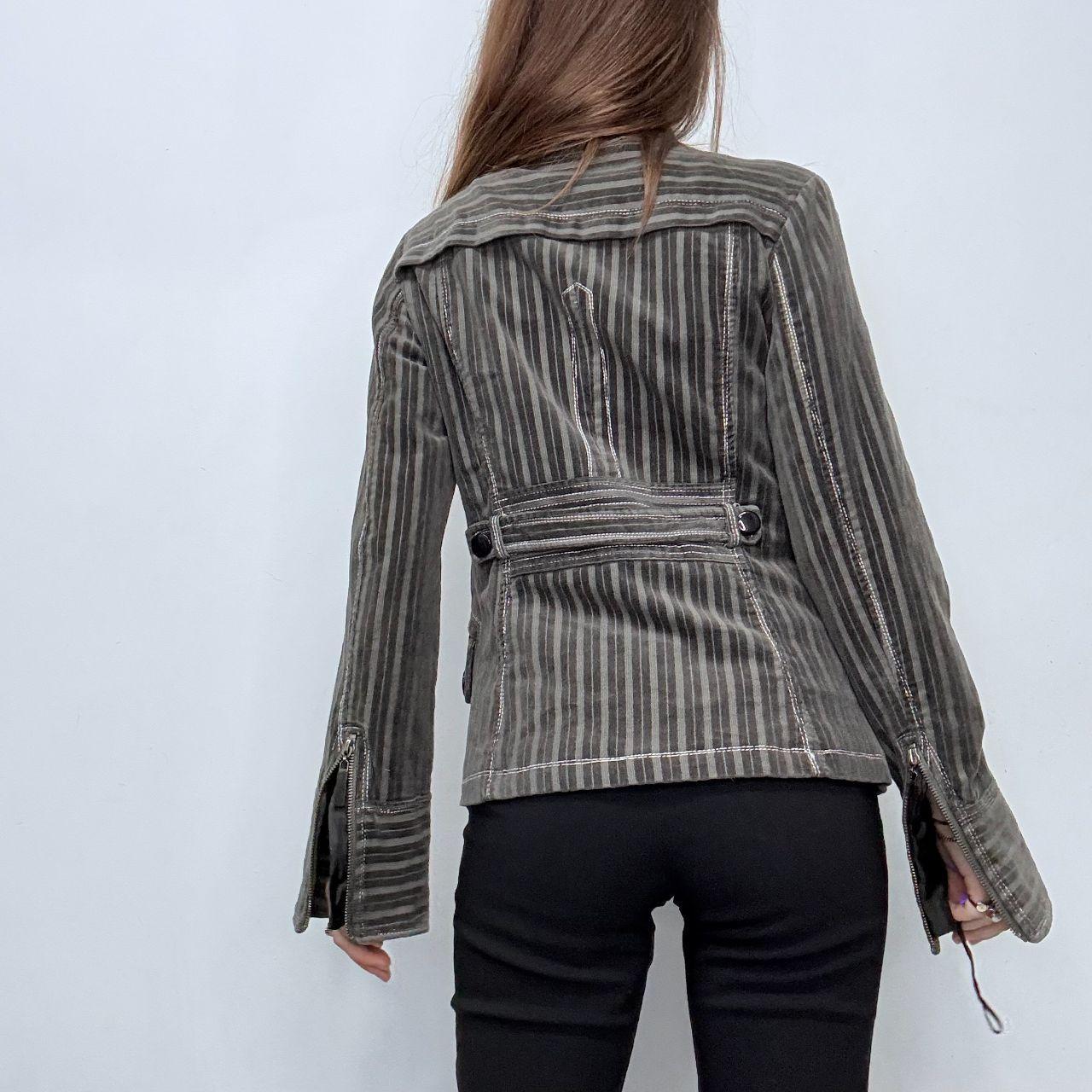 Pinstripe blazer grunge velvet  jacket