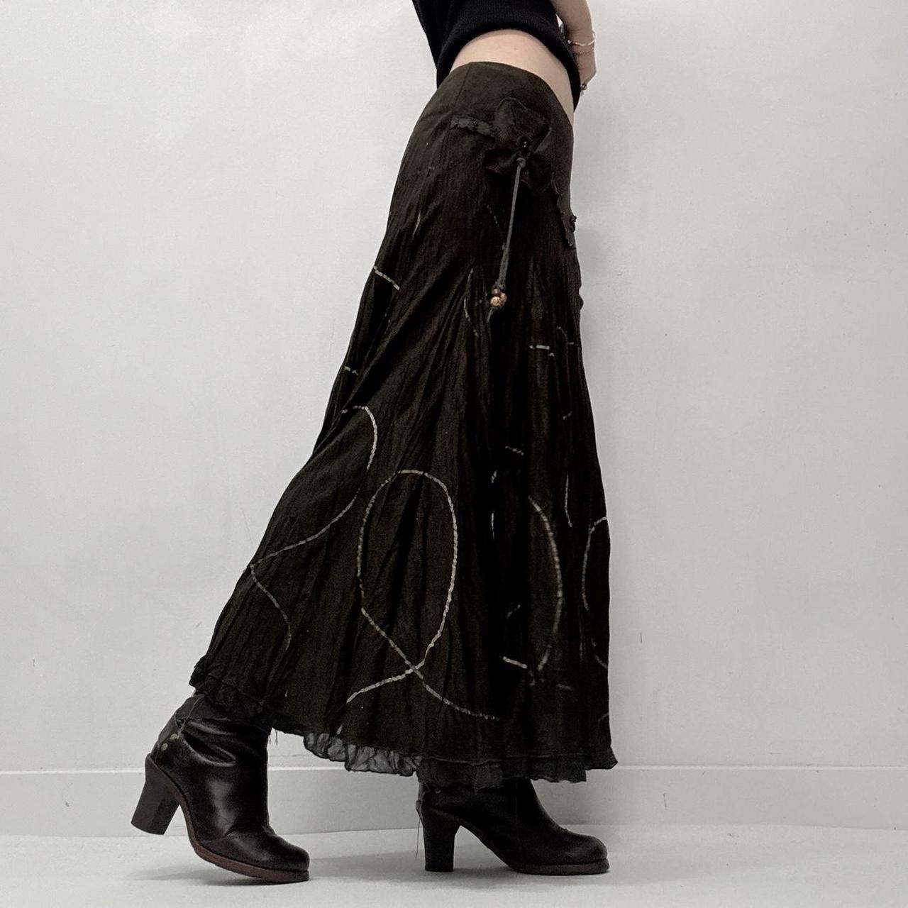 Khaki brown lace distressed fairy skirt