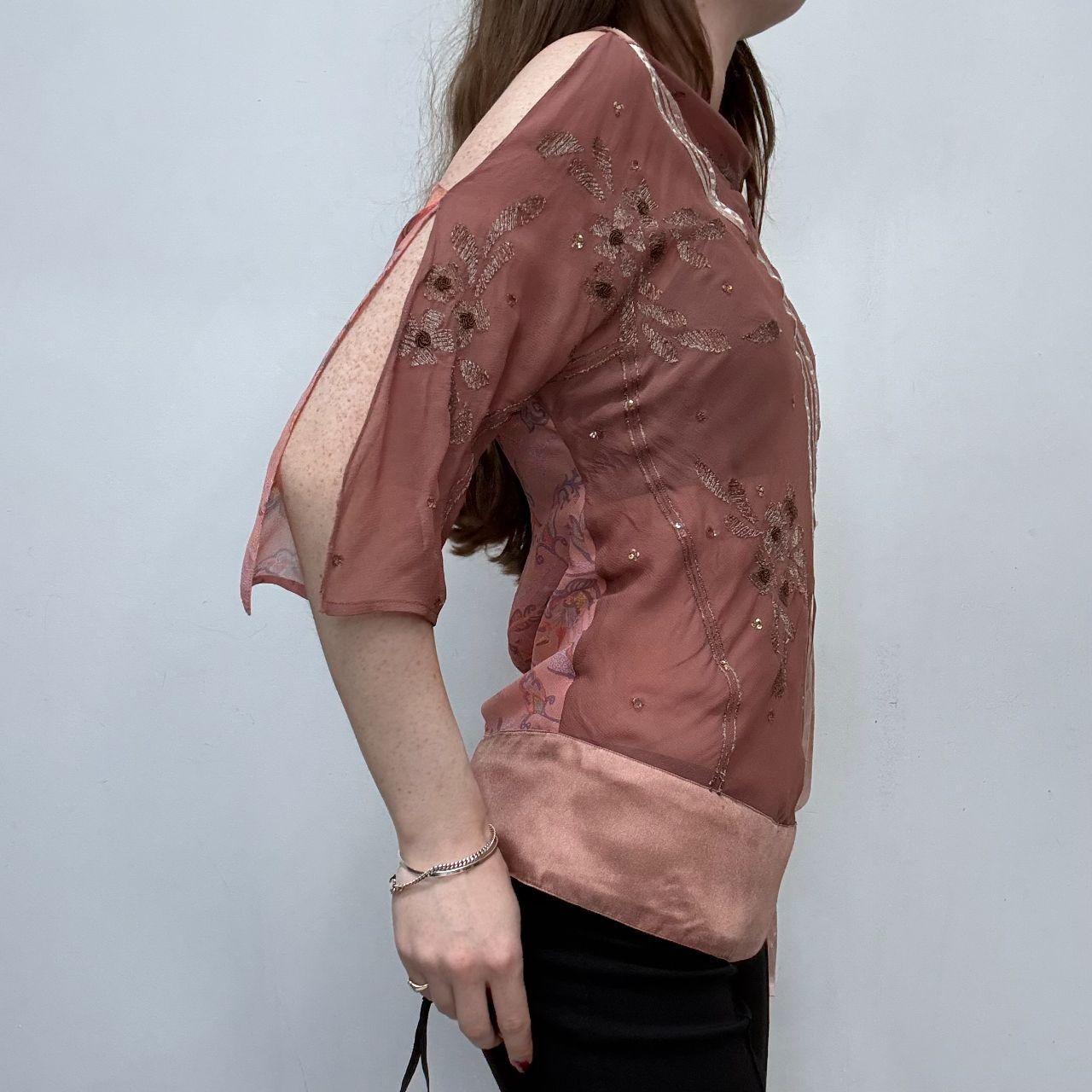 Flutter sheer embroidered fairy shirt