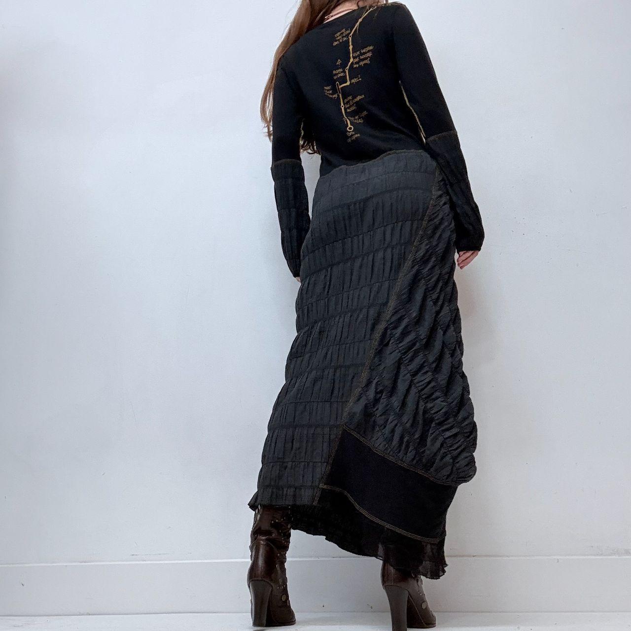 Black cop copine ruched maxi dress