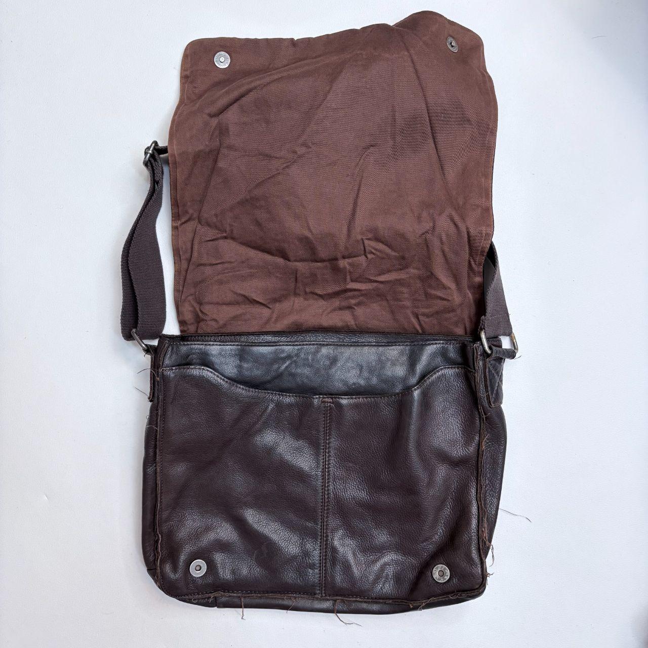 Brown leather slouchy hobo satchel bag