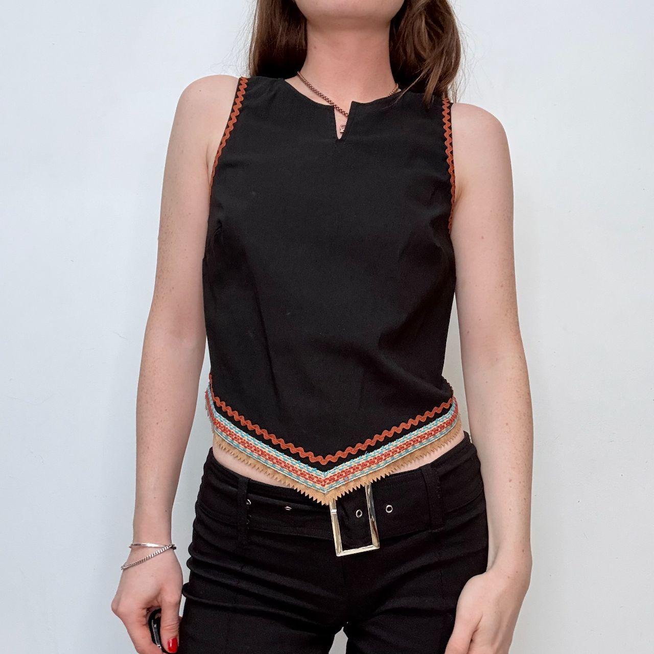 Cropped fitted western vest