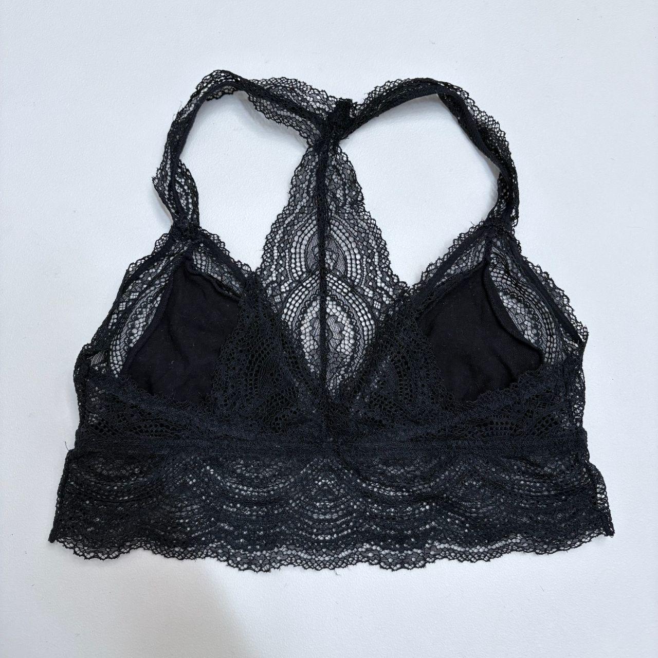 Black lace racer back bralet