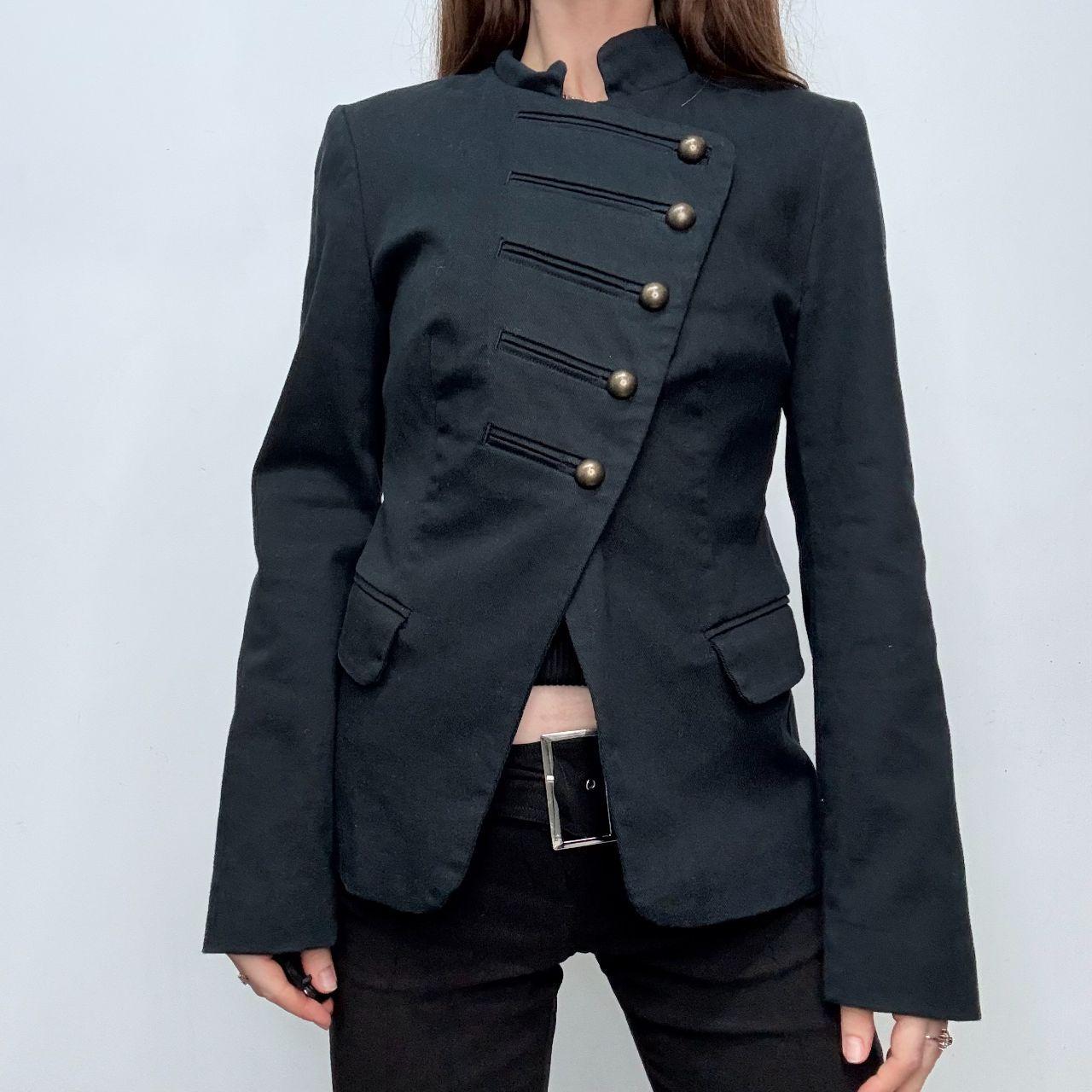 Navy flared miltary jacket