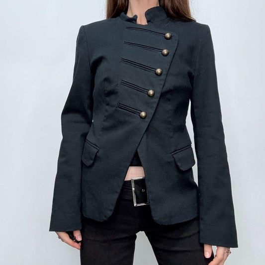 Navy flared miltary jacket